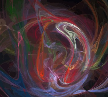 Dijital illüstrasyon vektör çizim