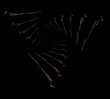 Siyah Renk Üzerine Bir Dijital Fraktal Resmi