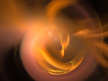 Siyah Renk Üzerine Bir Dijital Fraktal Resmi