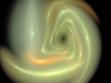 Siyah Renk Üzerine Bir Dijital Fraktal Resmi