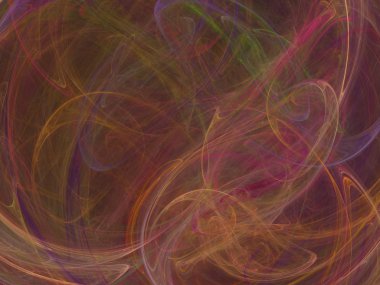 Siyah Renk Üzerine Bir Dijital Fraktal Resmi