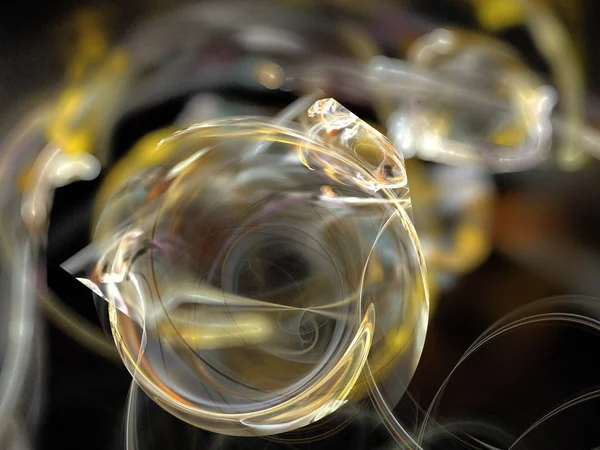 Siyah Renk Üzerine Bir Dijital Fraktal Resmi