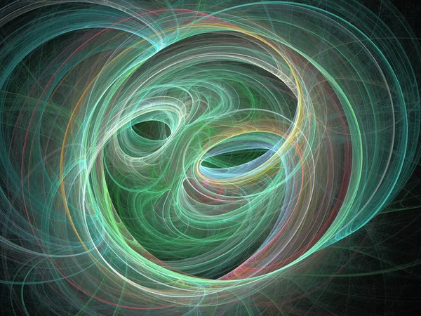 Siyah Renk Üzerine Bir Dijital Fraktal Resmi