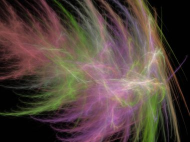 Siyah Renk Üzerine Bir Dijital Fraktal Resmi