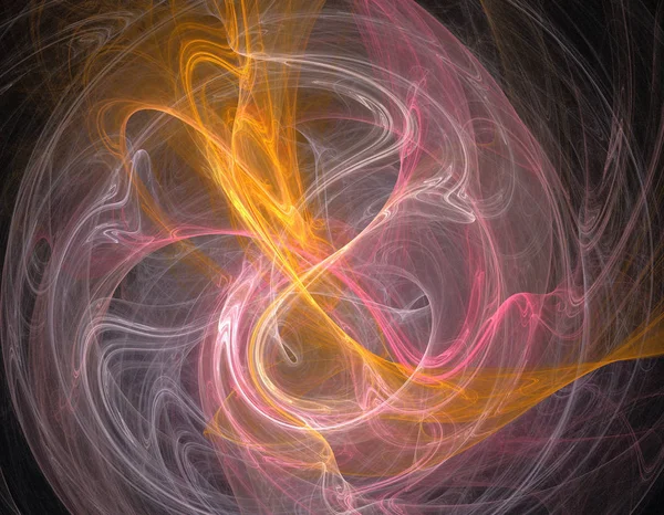 Siyah Renk Üzerine Bir Dijital Fraktal Resmi