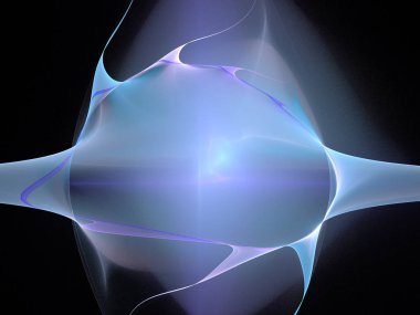 Siyah Renk Üzerine Bir Dijital Fraktal Resmi