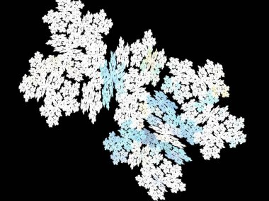 Siyah Renk Üzerine Bir Dijital Fraktal Resmi