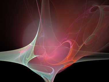 Siyah Renk Üzerine Bir Dijital Fraktal Resmi