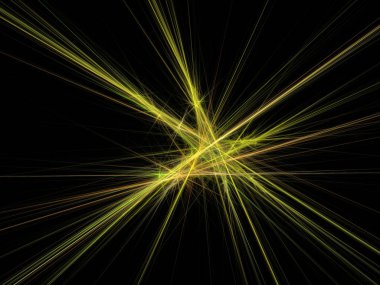 Siyah Renk Üzerine Bir Dijital Fraktal Resmi