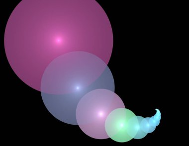 Siyah Renk Üzerine Bir Dijital Fraktal Resmi