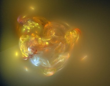 Siyah Renk Üzerine Bir Dijital Fraktal Resmi