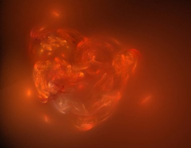 Siyah Renk Üzerine Bir Dijital Fraktal Resmi