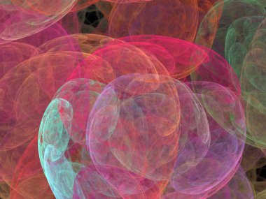 Siyah Renk Üzerine Bir Dijital Fraktal Resmi