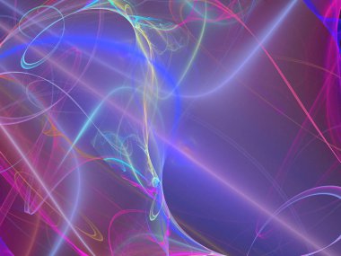 Siyah Renk Üzerine Bir Dijital Fraktal Resmi