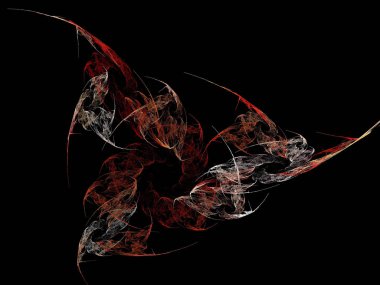 Siyah Renk Üzerine Bir Dijital Fraktal Resmi