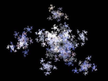 Siyah Renk Üzerine Bir Dijital Fraktal Resmi