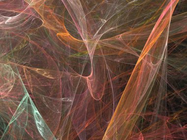 Siyah Renk Üzerine Bir Dijital Fraktal Resmi