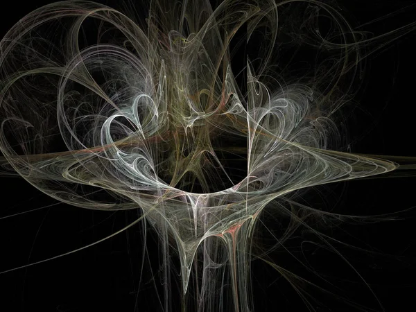 Siyah Renk Üzerine Bir Dijital Fraktal Resmi