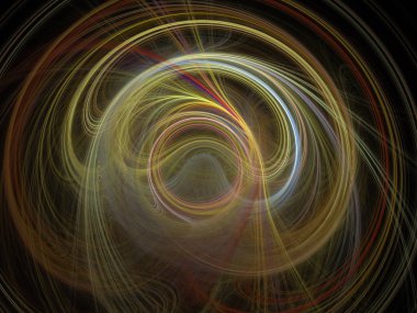 Siyah Renk Üzerine Bir Dijital Fraktal Resmi