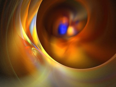 Siyah Renk Üzerine Bir Dijital Fraktal Resmi