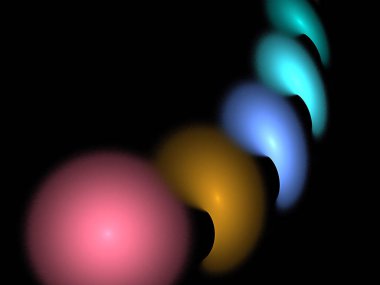 Siyah Renk Üzerine Bir Dijital Fraktal Resmi