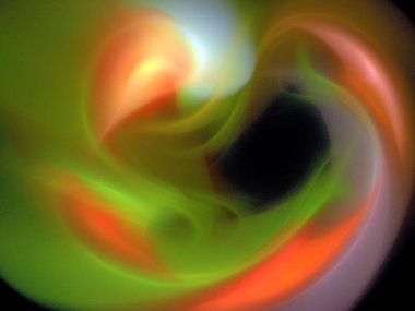 Siyah Renk Üzerine Bir Dijital Fraktal Resmi