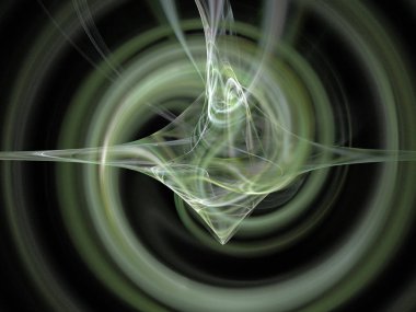 Siyah Renk Üzerine Bir Dijital Fraktal Resmi