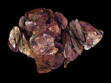 Siyah Renk Üzerine Bir Dijital Fraktal Resmi