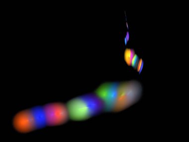 Siyah Renk Üzerine Bir Dijital Fraktal Resmi