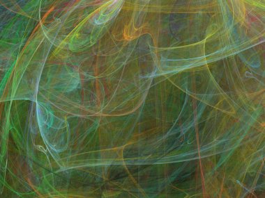 Siyah Renk Üzerine Bir Dijital Fraktal Resmi