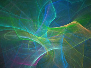 Siyah Renk Üzerine Bir Dijital Fraktal Resmi