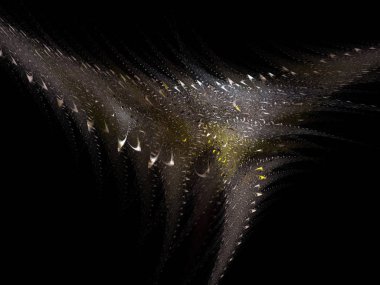 Siyah Renk Üzerine Bir Dijital Fraktal Resmi