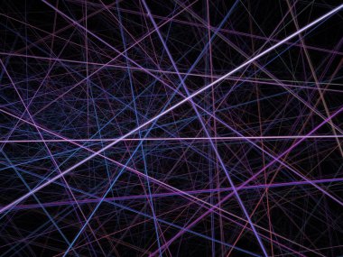 Siyah Renk Üzerine Bir Dijital Fraktal Resmi