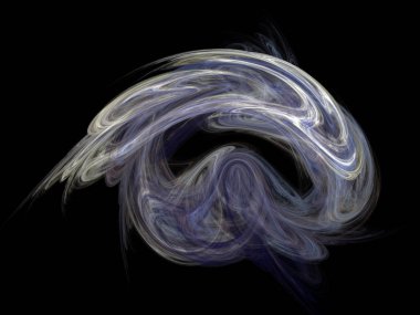 Siyah Renk Üzerine Bir Dijital Fraktal Resmi