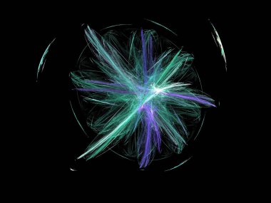Siyah Renk Üzerine Bir Dijital Fraktal Resmi