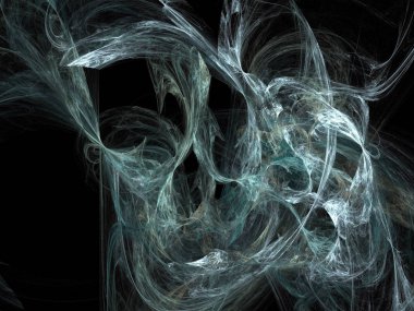 Siyah Renk Üzerine Bir Dijital Fraktal Resmi