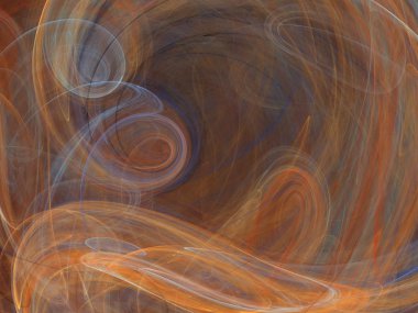 Siyah Renk Üzerine Bir Dijital Fraktal Resmi