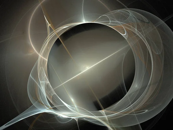 Siyah Renk Üzerine Bir Dijital Fraktal Resmi