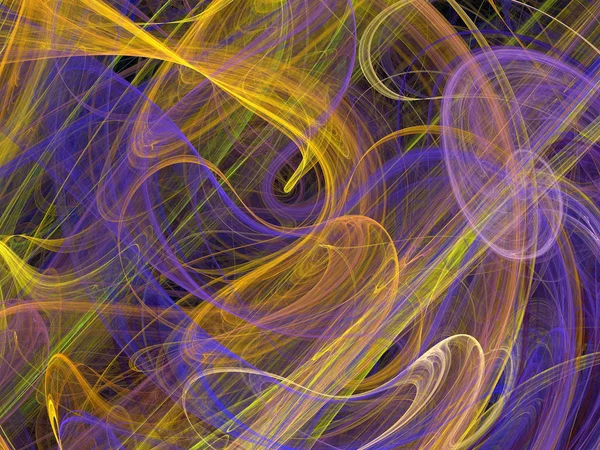 Siyah Renk Üzerine Bir Dijital Fraktal Resmi