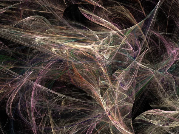 Siyah Renk Üzerine Bir Dijital Fraktal Resmi