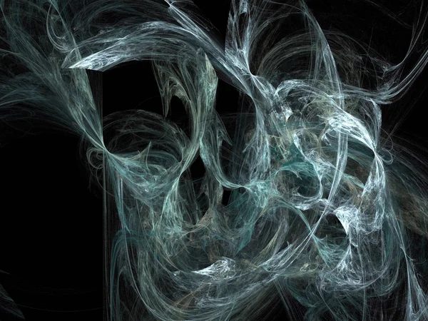 Siyah Renk Üzerine Bir Dijital Fraktal Resmi