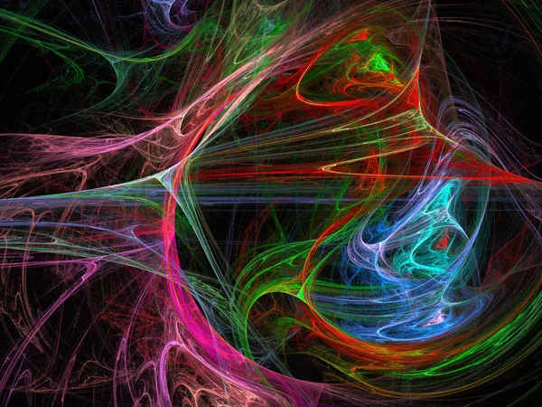 Afbeelding Van Een Digitale Fractal Zwarte Kleur — Stockfoto