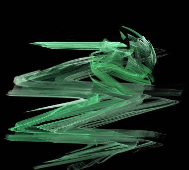 Siyah Renk Üzerine Bir Dijital Fraktal Resmi