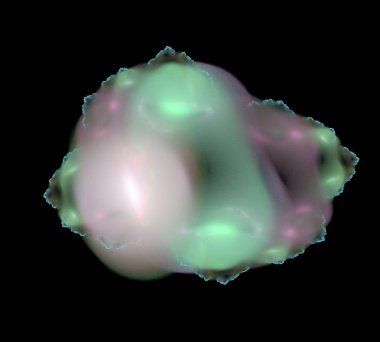 Siyah Renk Üzerine Bir Dijital Fraktal Resmi