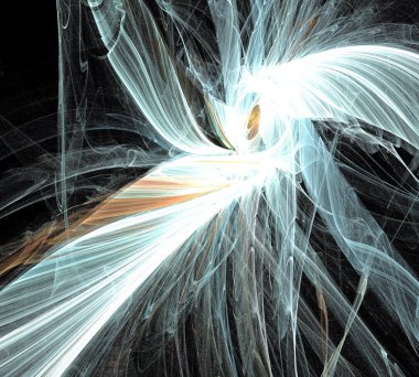 Siyah Renk Üzerine Bir Dijital Fraktal Resmi