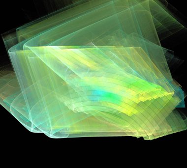 Siyah Renk Üzerine Bir Dijital Fraktal Resmi