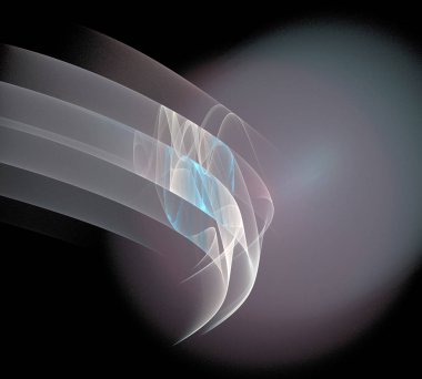 Siyah Renk Üzerine Bir Dijital Fraktal Resmi