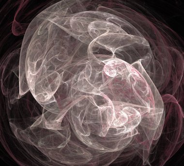 Siyah Renk Üzerine Bir Dijital Fraktal Resmi