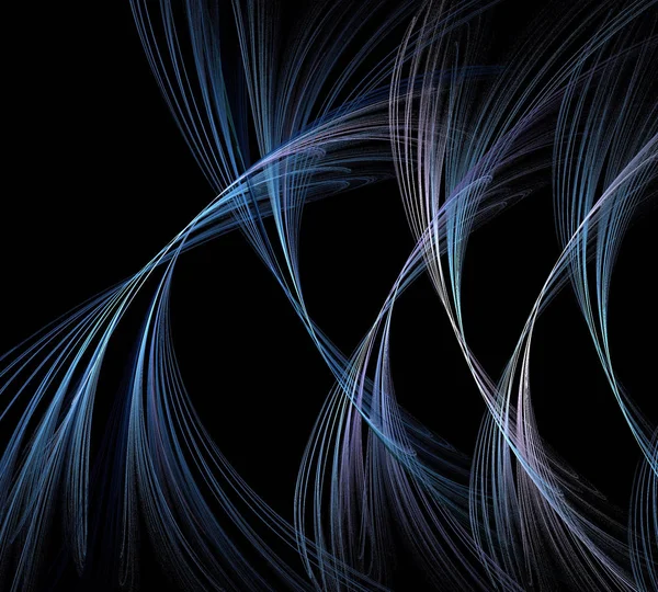 Image One Digital Fractal Black Color — Stock Photo, Image