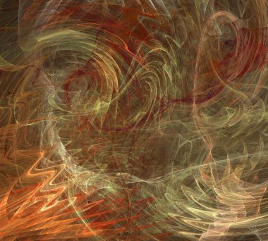 Siyah Renk Üzerine Bir Dijital Fraktal Resmi